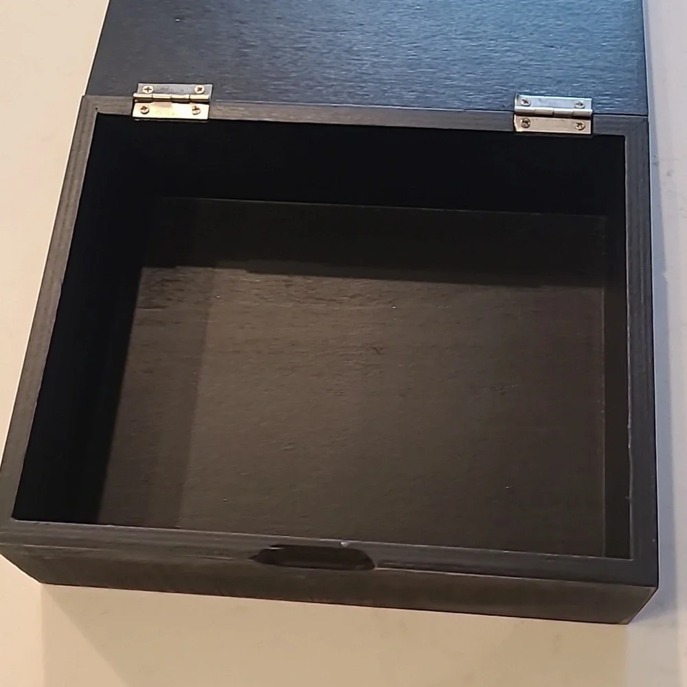 Pier 1 Halloween Crow Box - Black and Tan